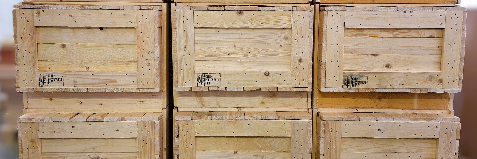 Image showing 6 closed wooden crates