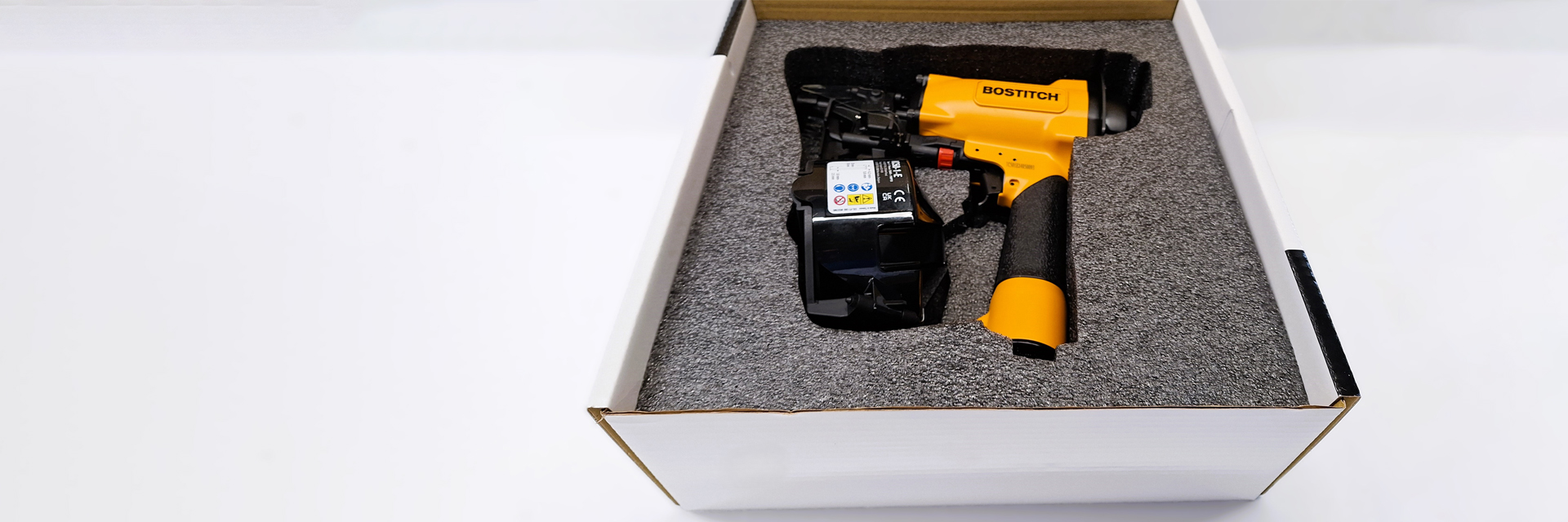 yellow drill in a box
